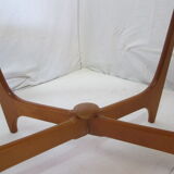 Oval teak coffee table