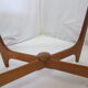 Oval teak coffee table