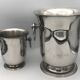 Jean COUZON champagne bucket and ice bucket set on pedestal