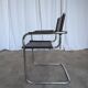 Vintage Mart Stam Style Armchair: Dark Brown Faux Leather Chrome Cantilever