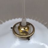 Suspension en opaline blanche crantée