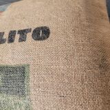 Jute canvas cushion