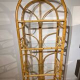Bamboo and glass shelf