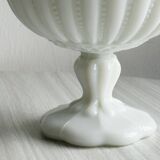 Footed cup, candy box with white opaline lid