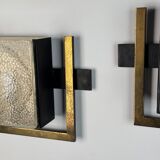 Pair of Wall Lights by Jacques Adnet, From the Nevada line, France 50s