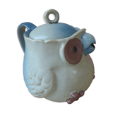 Théière japonaise chouette hibou en grès vintage