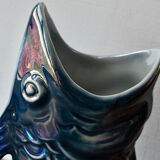 Blue lustre porcelain fish jug