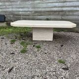 Travertine coffee table
