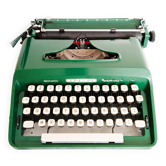 Vintage portable typewriter, green, functional, Remington Concorde