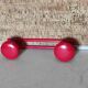 Set of 4 red metal coat hooks