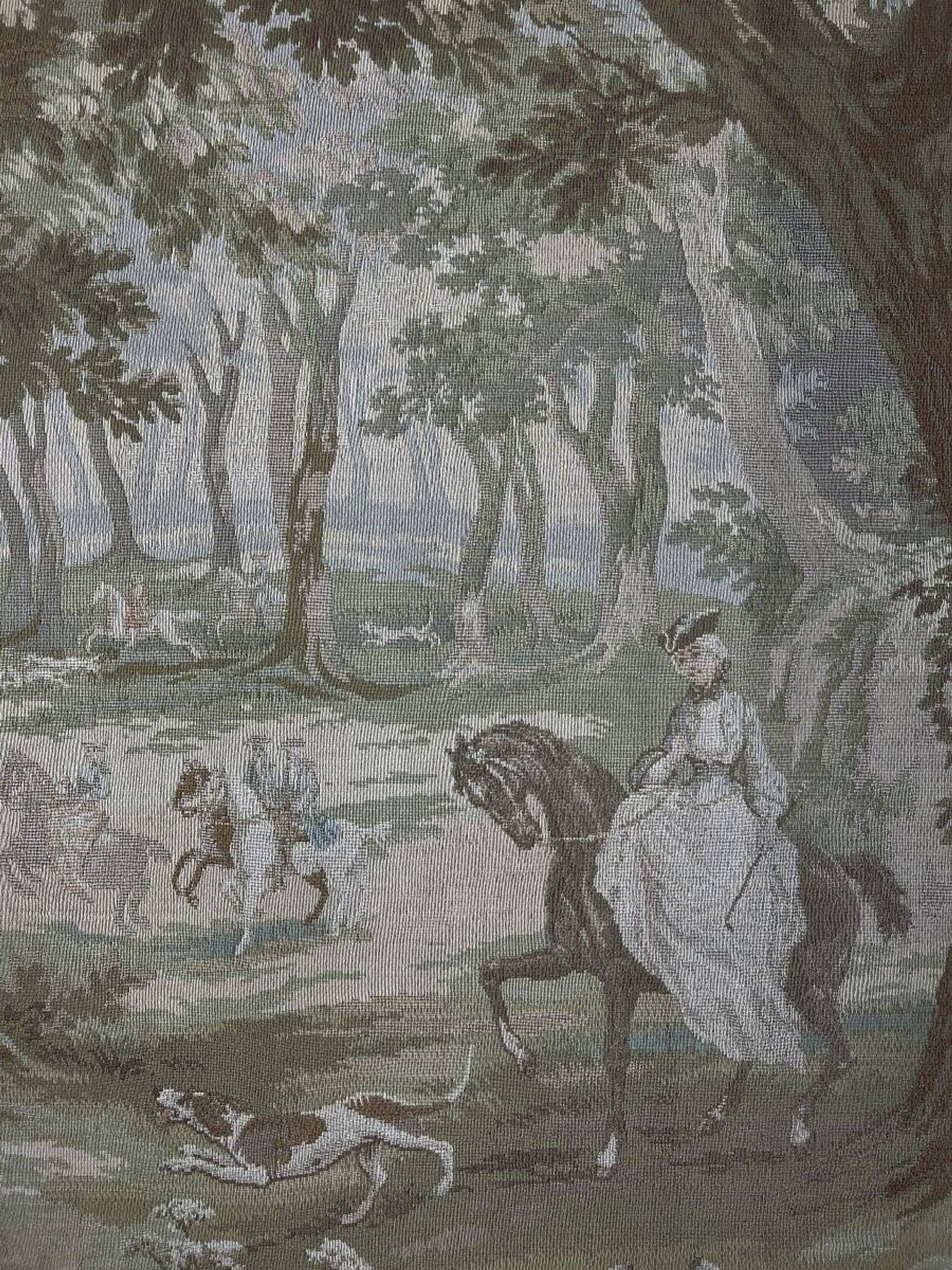 Tapisserie murale « Scène de chasse », style Louis XV, XXe siècle