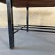 Table basse mid-century, teck, acier et pierre de lave