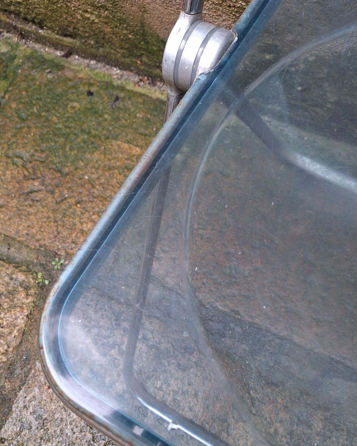 Plia chair in blue plexiglass by Giancarlo Piretti for Castelli