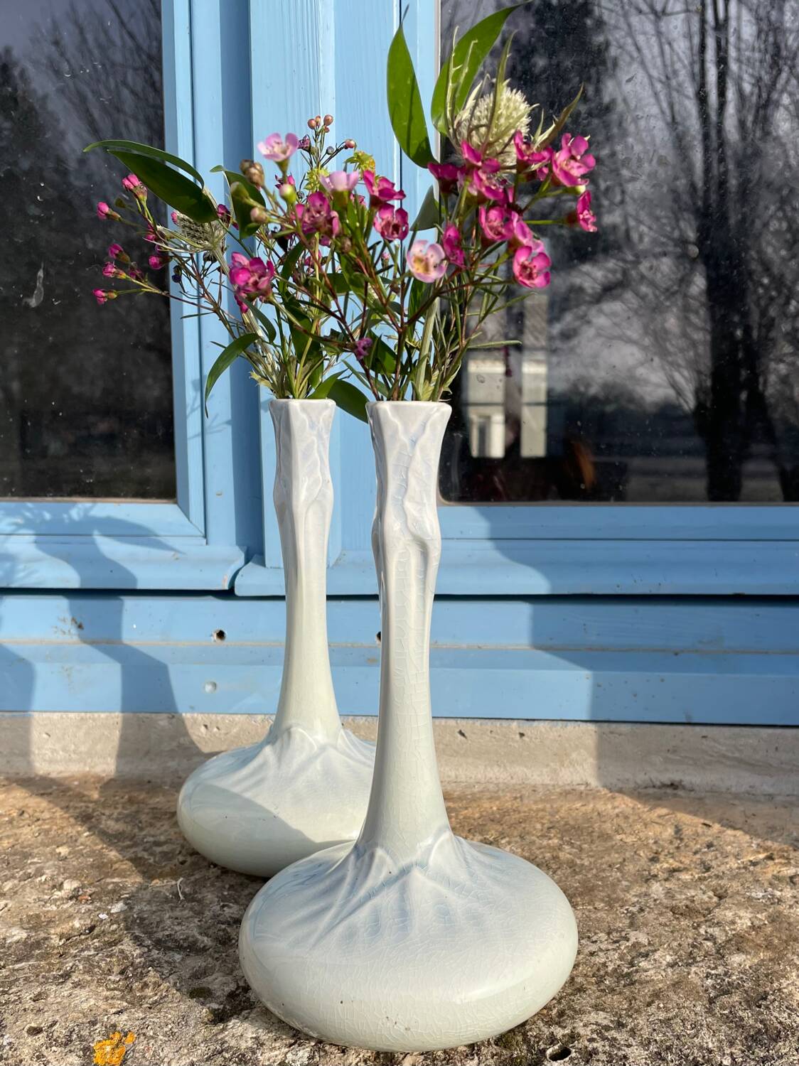 Pair of Art Nouveau vases/soliflores K&G Lunéville - France