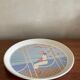 Large plate, earthenware dish of St Amand women's décor and garden