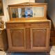 Raw wood sideboard and its mirror