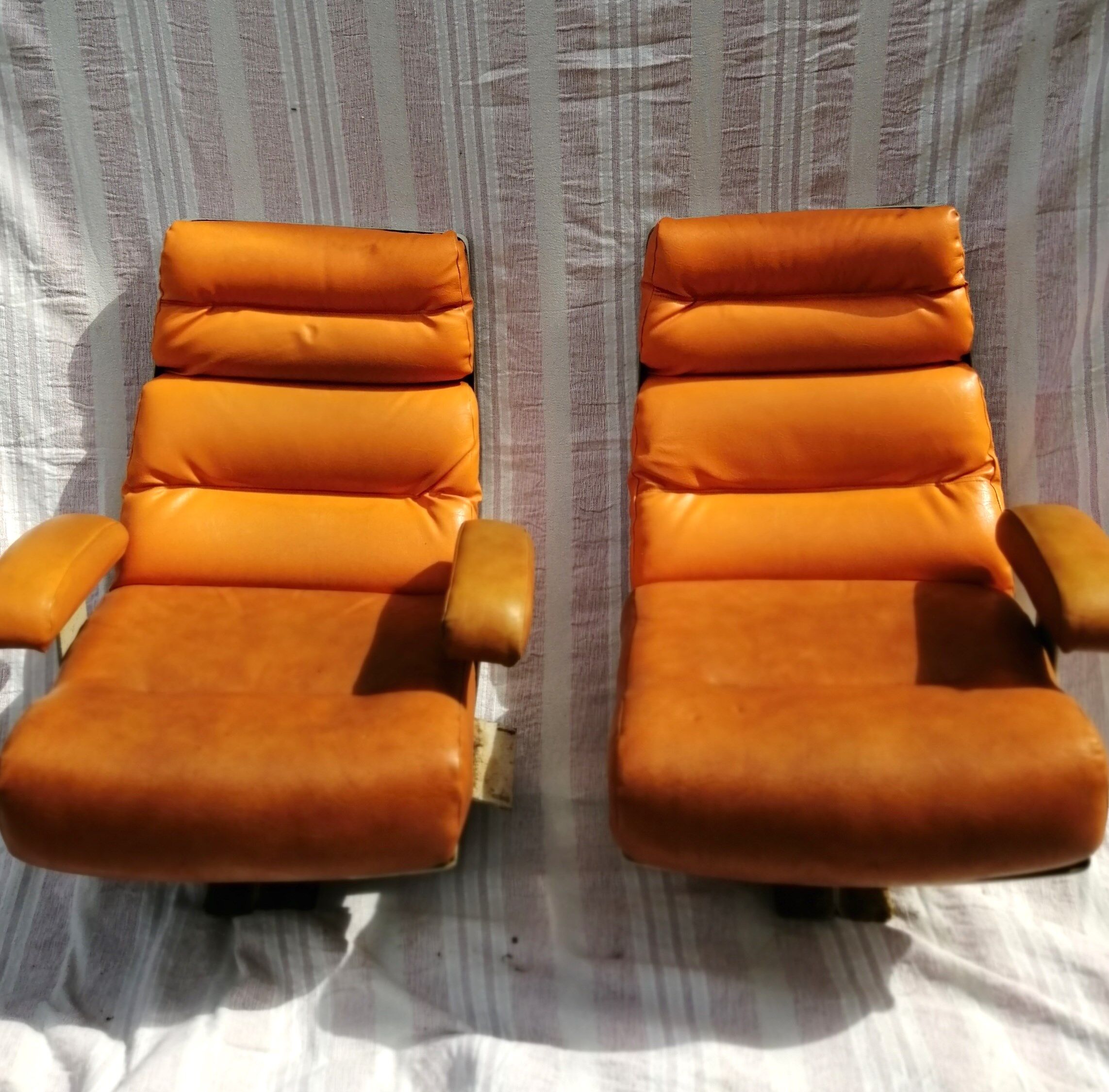 Vintage 1970s cinema chairs