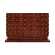 Italian Brutalist Hand-Carved Oak Wood Sideboard with Sculptural Studded Do