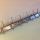 Coat rack with seven-headed metal industrial style / vintage 50-60s