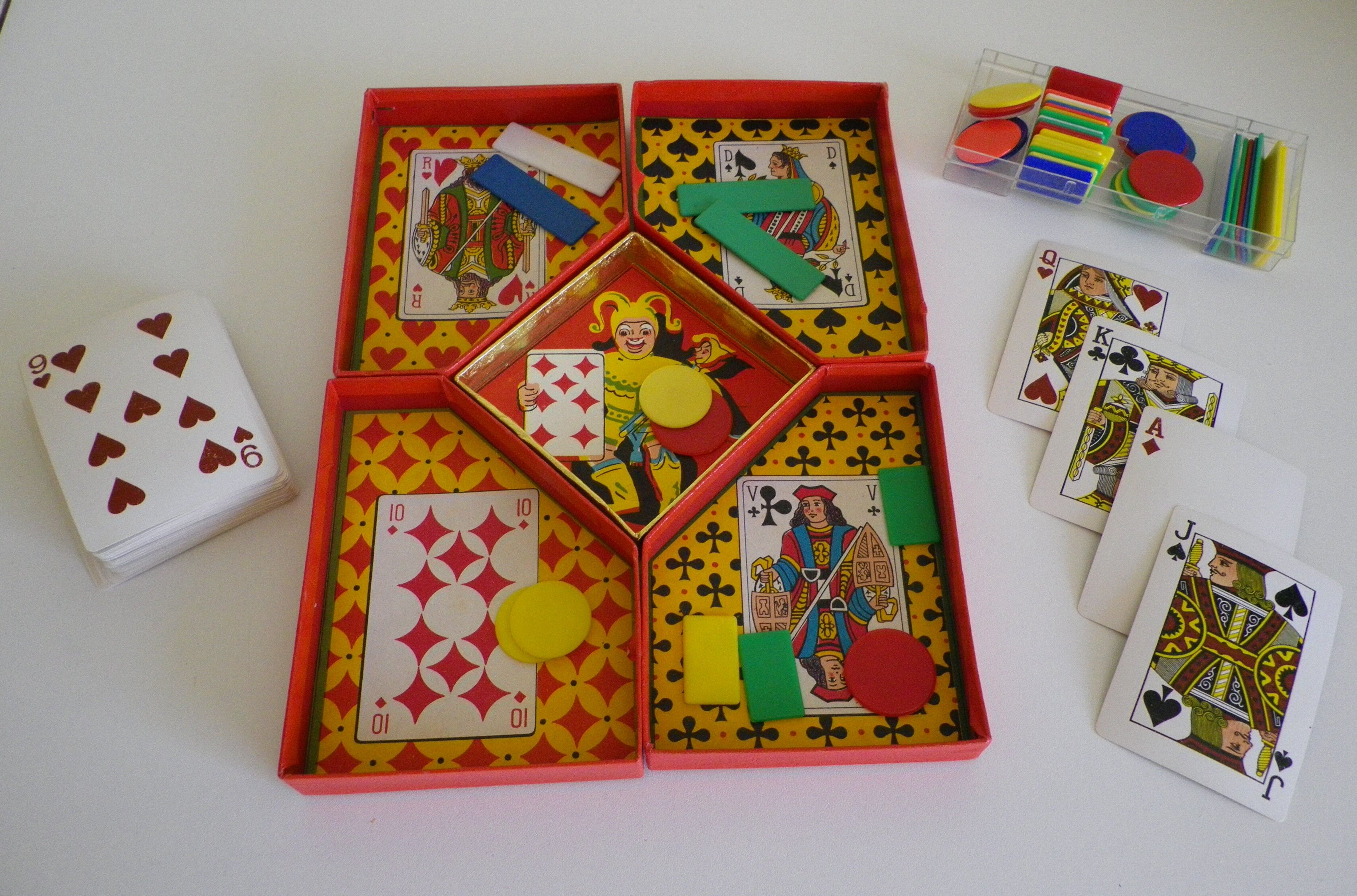 Malette en bois de 3 jeux vintage