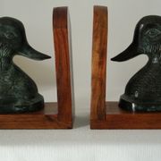 Pair of Greenhouse books vintage duck metal and mahogany