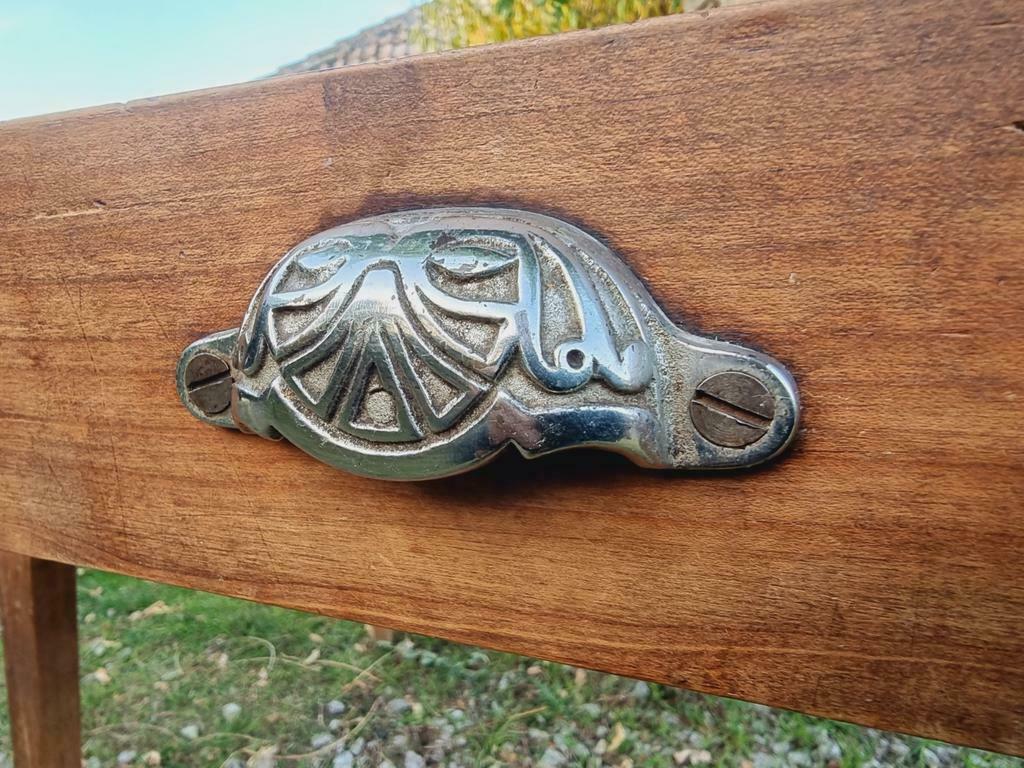 Antique farmers table French kitchen table walnut