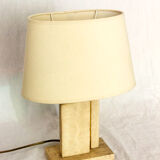 Office lamp in travertine and laiton 1970s
