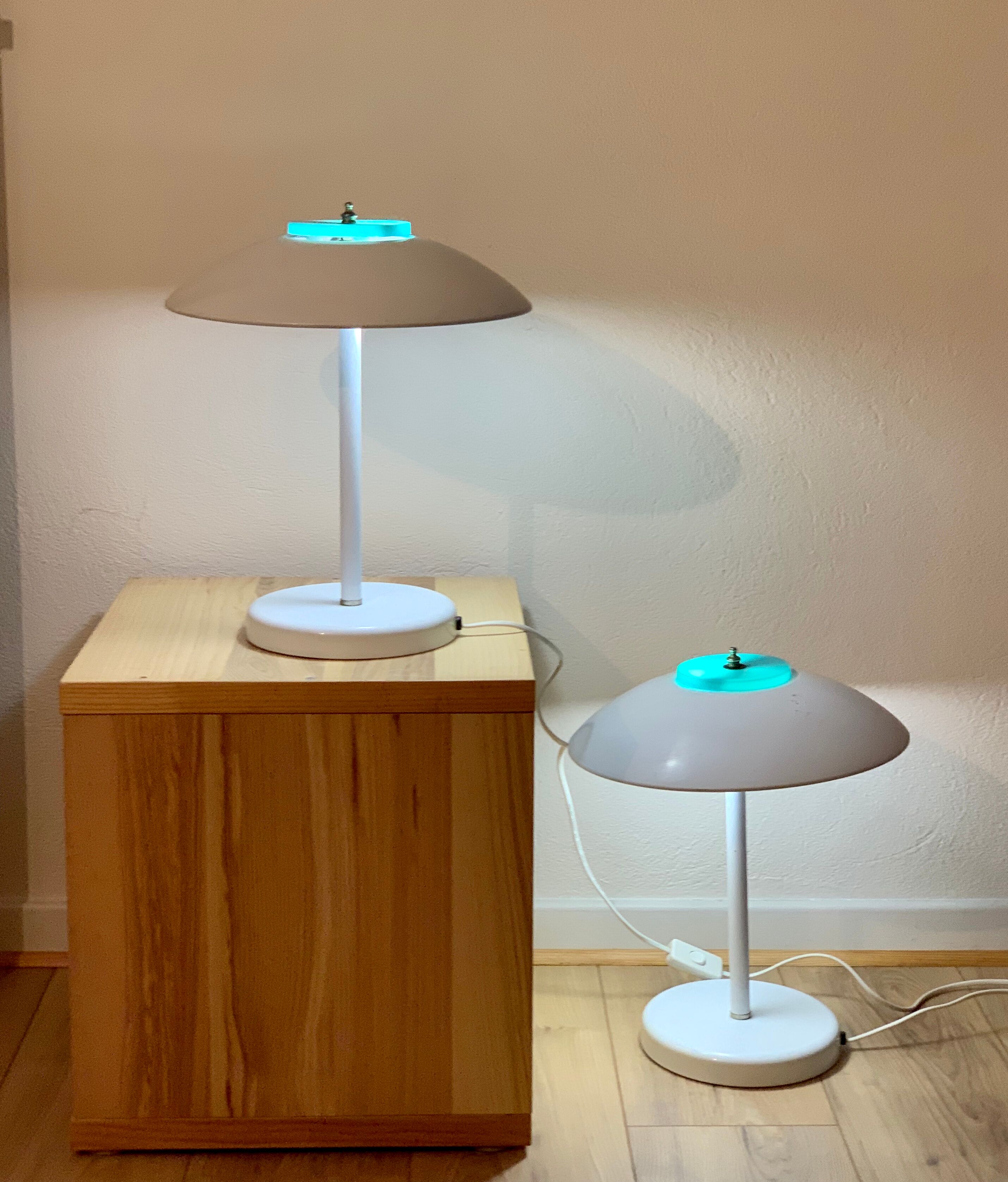 Pair of mushroom lamps 70s Kema Keur