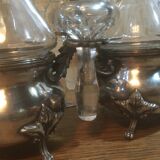 Silver and crystal oil and vinegar set