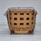 1970s, Danish armchair, reupholstered, flowers furniture fabric.
