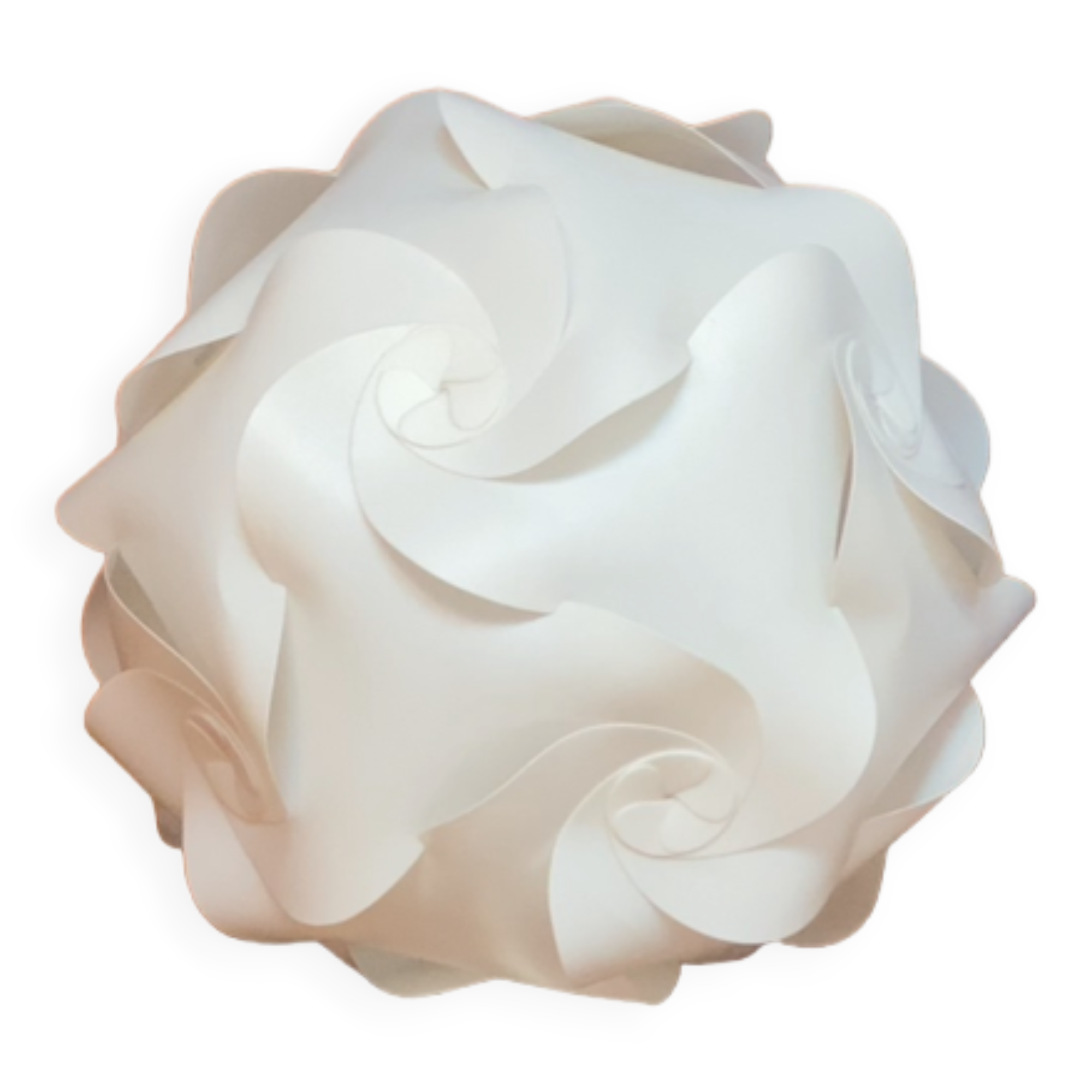 White plastic ball lamp