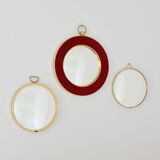 Lot de 3 miroirs bombés / convexe / oeil de sorcière artilux vintage 1960s
