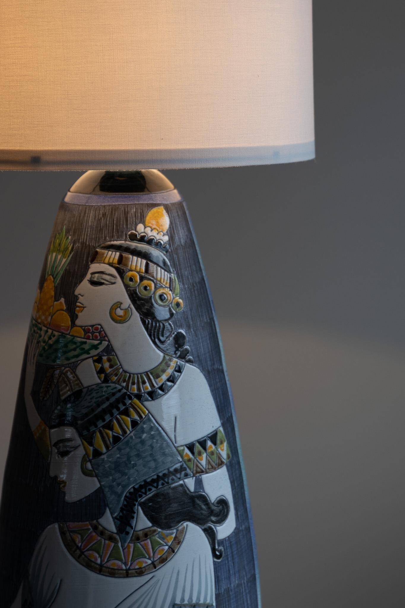 Marian Zawadzki "Oryx" Floor Lamp Unique, Tilgmans Ceramic, Sweden, Dated 1963