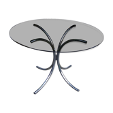 Glass and chrome round table