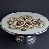 Art-deco standing cake tray - floral decor