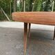 Authentic Scandinavian round table BAUMANN stripped in raw teak 1960