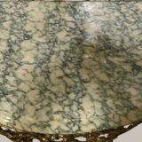 Console murale en bronze et miroir, années 60. Lot de 2