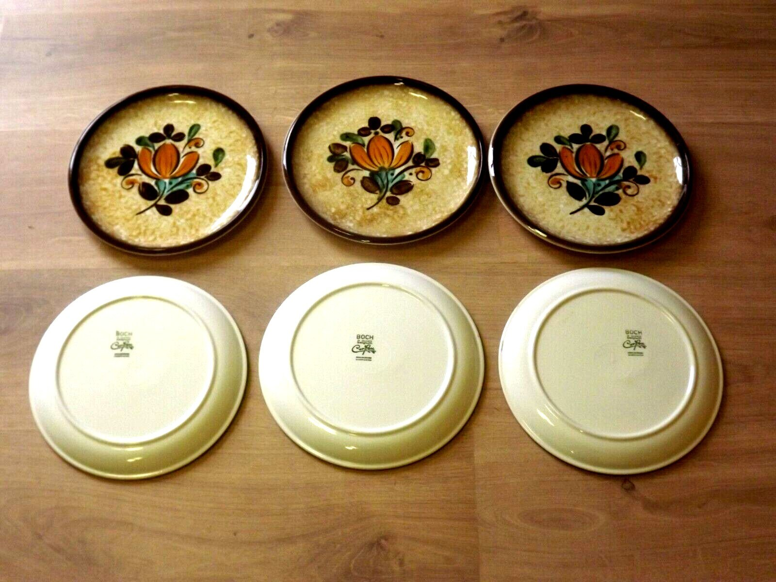 Vintage Boch La Louvière Corfou Collection Set of 6 Side Plates