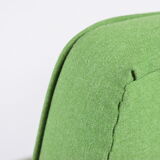 Fauteuil bunny, restauré, tissu vert, années 1960