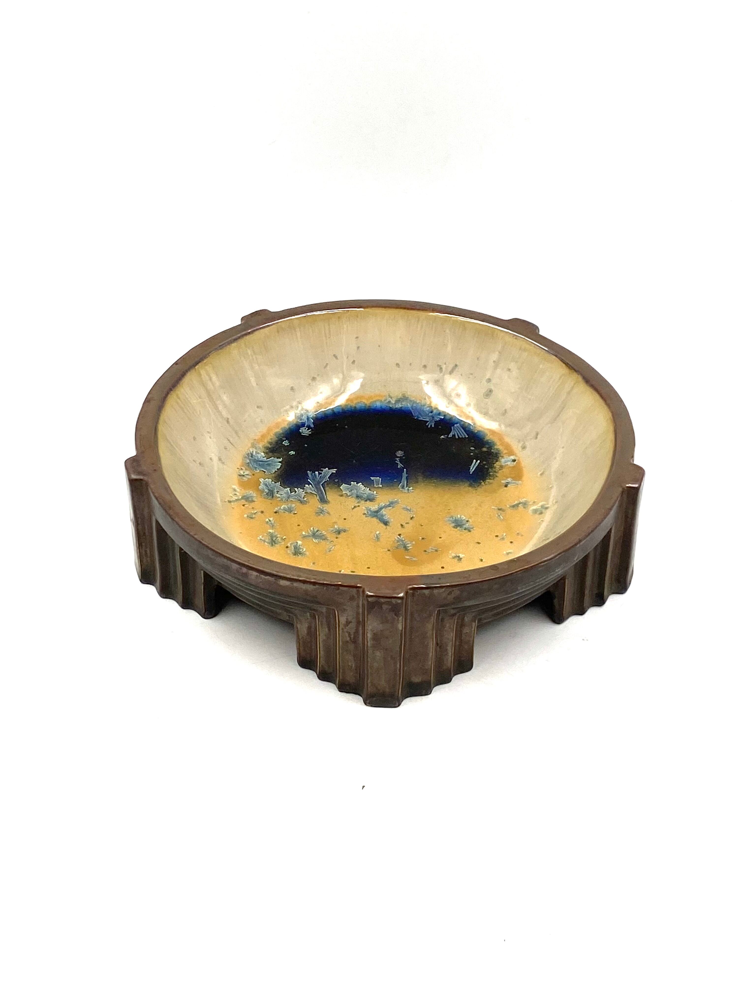 Art Deco ceramic centerpiece, Mougin Freres, Nancy France 1920s