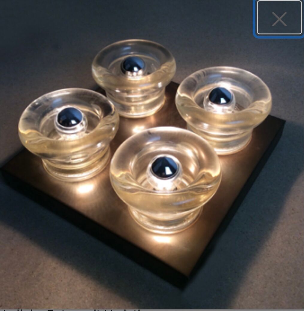 Copper modernist wall lights by Cosack Lights, Germany 70s