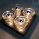 Copper modernist wall lights by Cosack Lights, Germany 70s