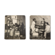 Jazz Band, images n/b des années 1940 sur de lourds panneaux de bois, 85 x 99 cm