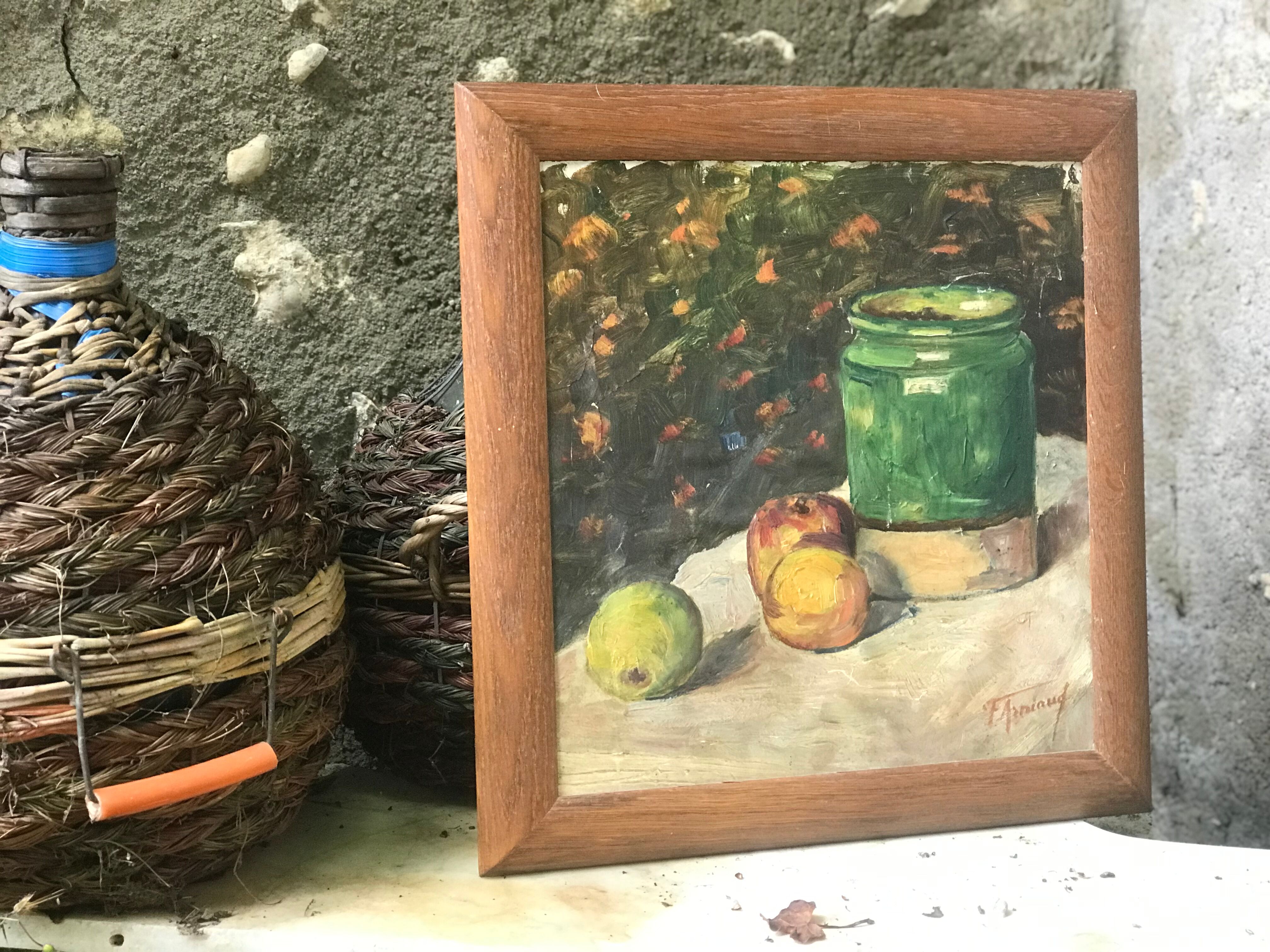 Painting still life with fruit