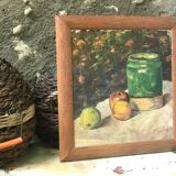 Painting still life with fruit