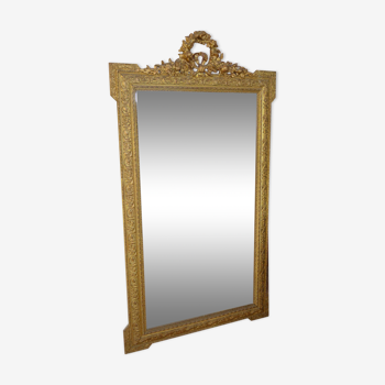 Miroir doré Napoléon III 90 x 160 cm