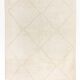 Tapis berbere beni ourain ecru avec losanges en relief 300 x 210 cm