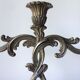 Candlestick three branches bronze Babbitt, late nineteenth