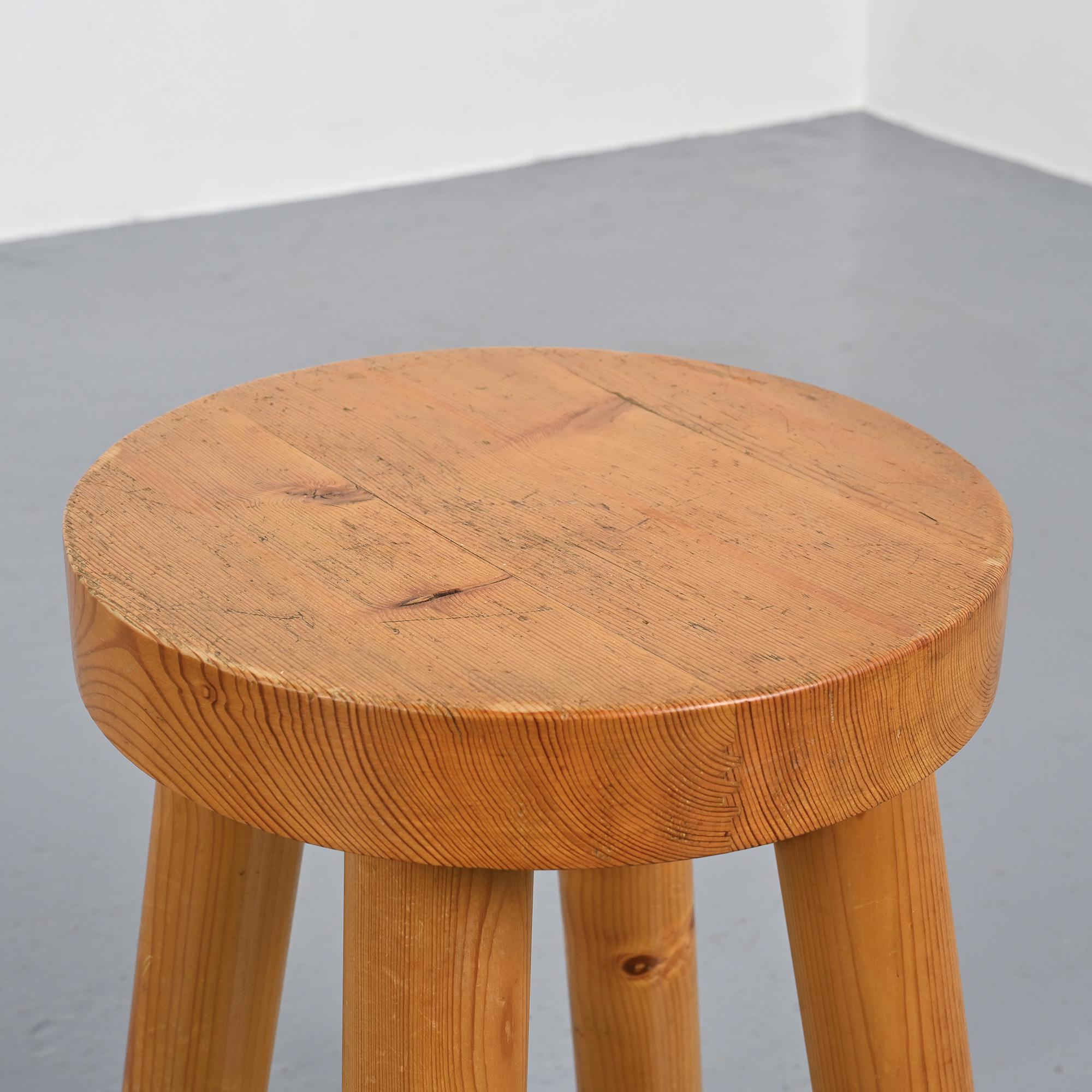 Stool by René Martin for a chalet in Méribel, circa 1965