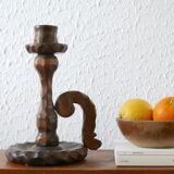 Candlestick in wood, 70s